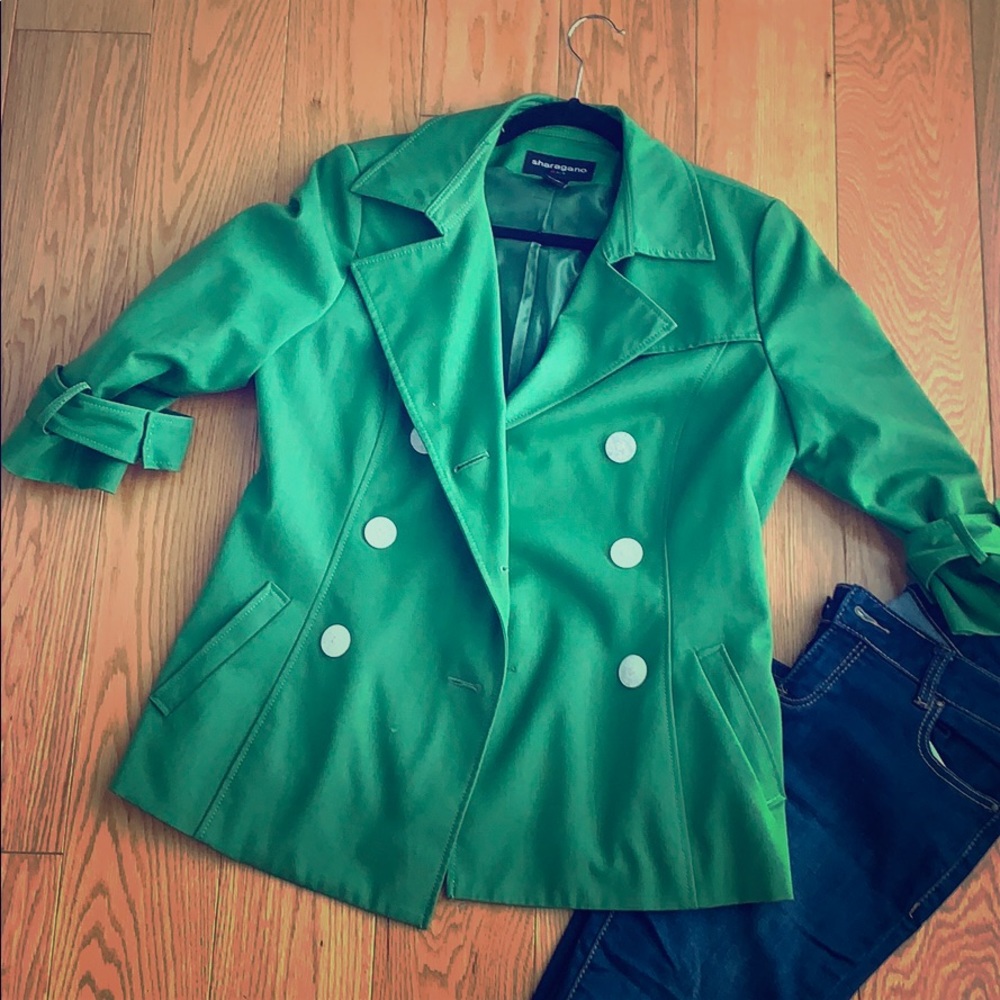Trench style short jacket